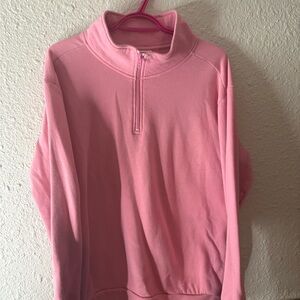 PINK Victoria's Secret Light Pink Half-Zip Sweater